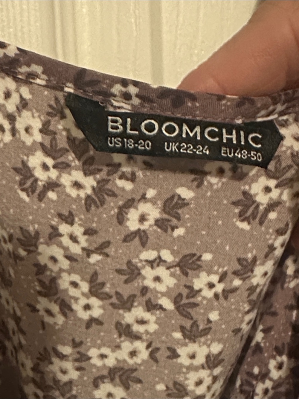 BloomChic Dusty Mauve Floral High-Low Maxi Dress size 18-20 - Picture 2 of 8